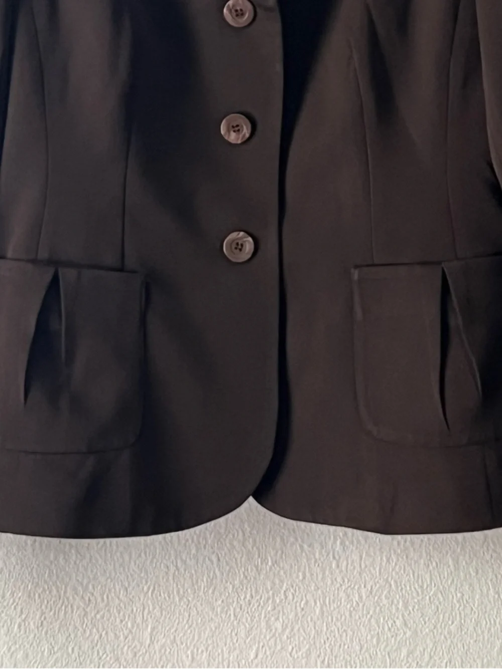 NYP Women's Brown Tailored Three-Button Blazer, Size 10